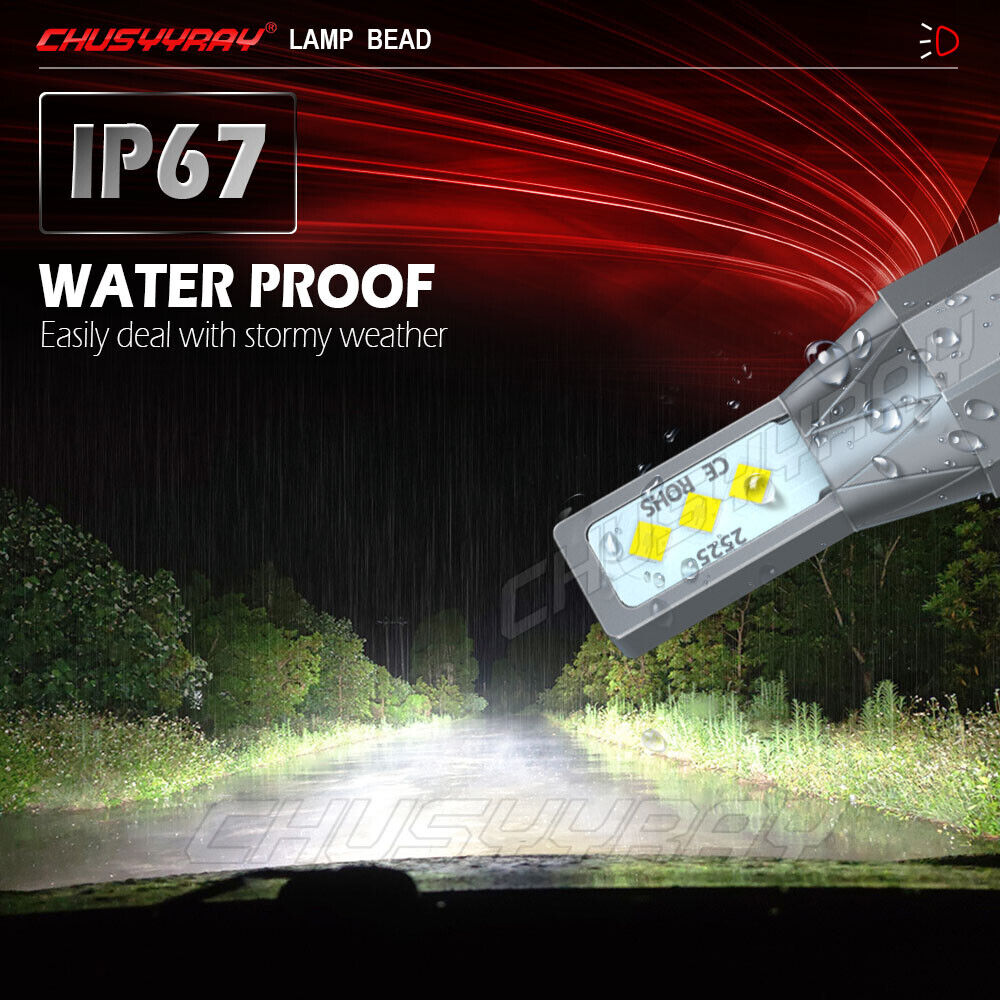 H7 6000K White LED Headlight Bulbs w/Fan For Suzuki GSXR 1000 750 600 Hayabusa - Fresh Stock Dated February 2026