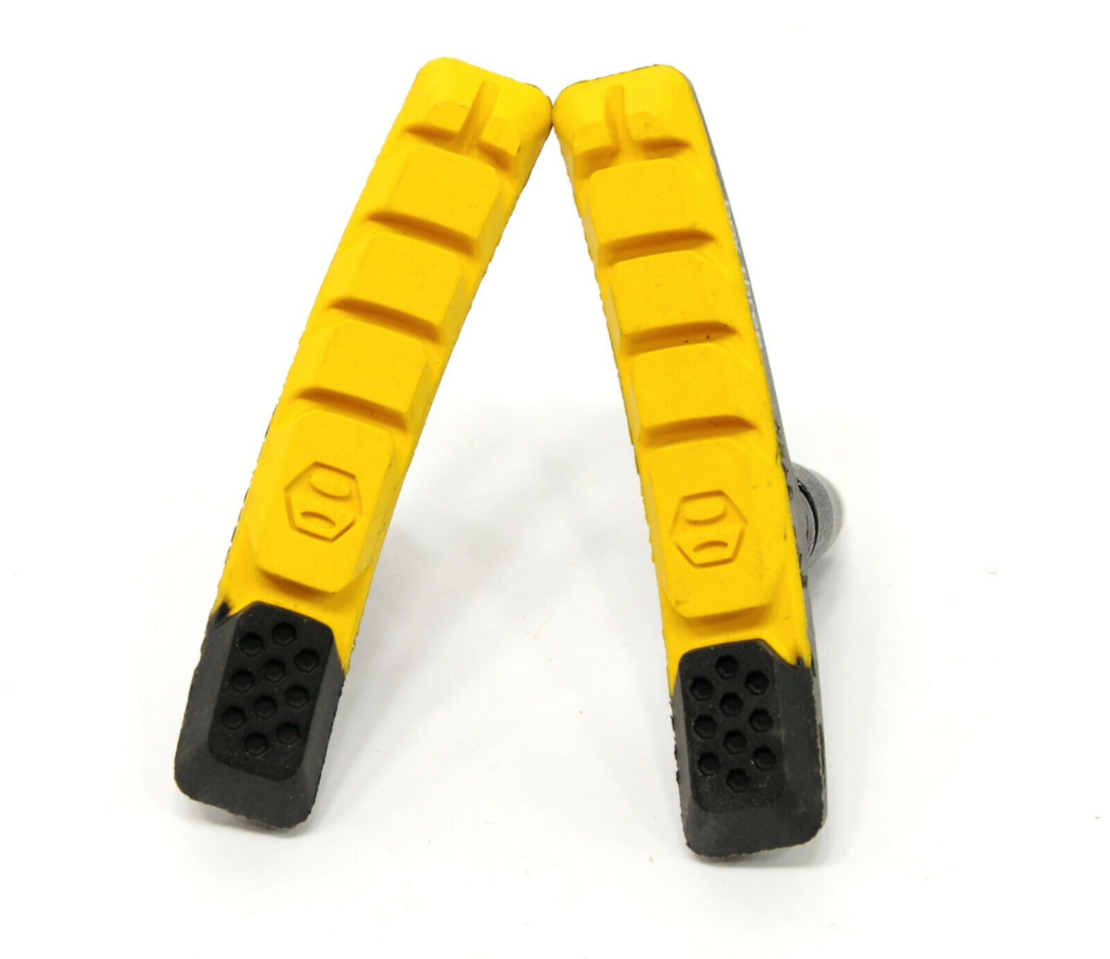 BOX COMPONENTS THREE AIR FLOW BMX Bike V-Brake Pads 70mm Yellow - Fresh Stock Dated February 2026