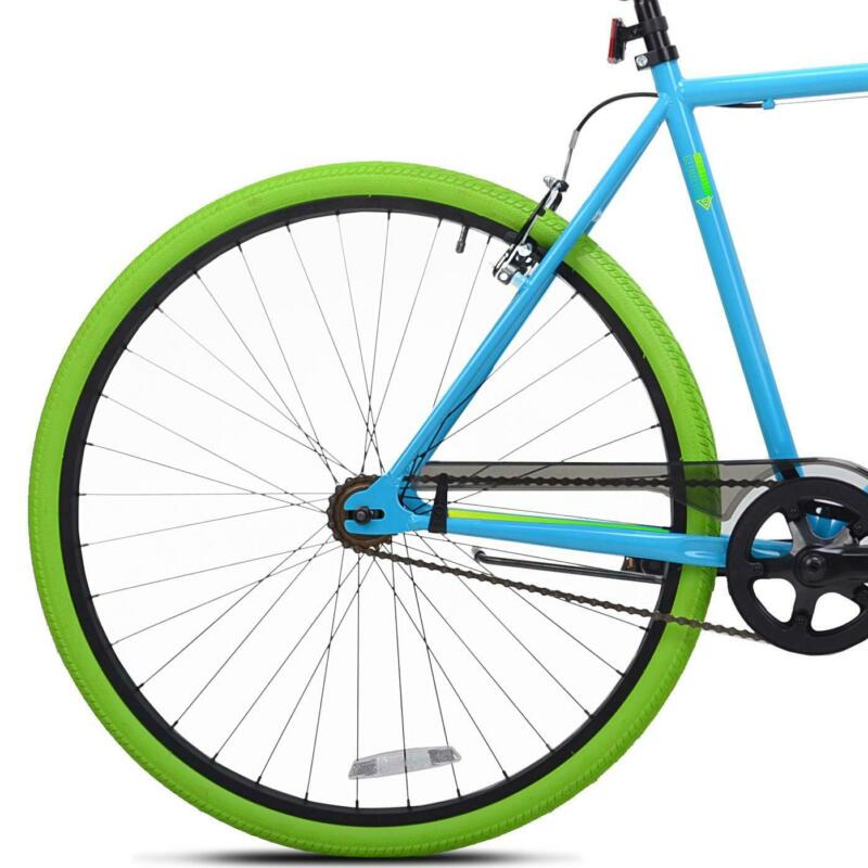 Men's Ridgeland Hybrid Bike Kent 700C Blue Green Single Speed Steel Frame Fork - Fresh Stock Dated February 2026