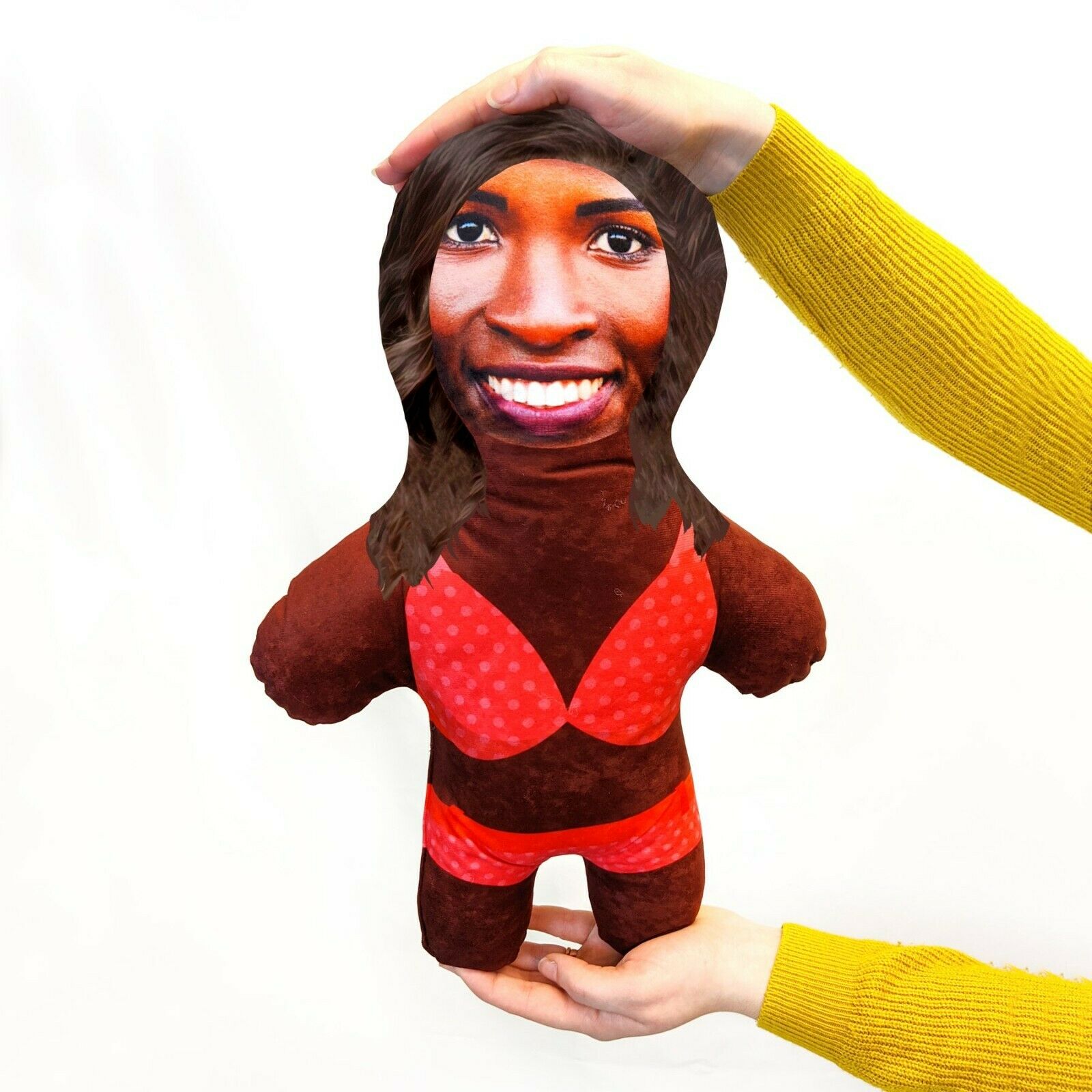 Bikini Girl - MINI ME Doll Custom Novelty Face Pillow - Add Your Photo - Fresh Stock Dated December 2025