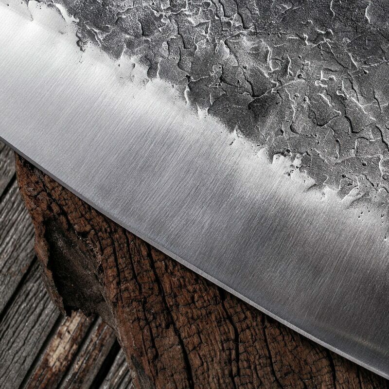 Butcher Cleaver Forged Steel Knife Serbian Chef Knife Kitchen Chopping Knife - Fresh Stock Dated December 2025