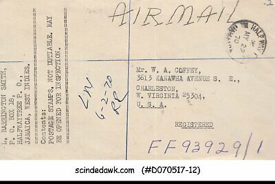 JAMAICA - 1970 AIR MAIL Envelope to U.S.A. with Stamps - Fresh Stock Dated February 2026