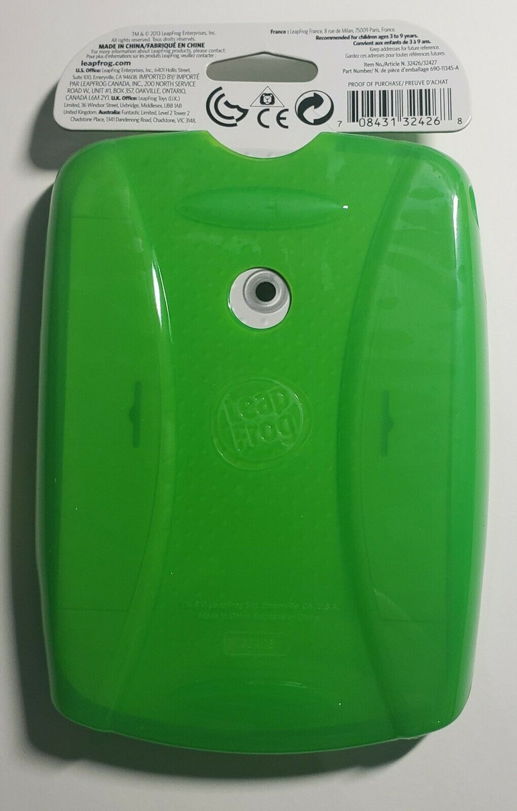 LeapFrog LeapPad 2 Gel Skin Protective Cover Accessories Green New - Fresh Stock Dated February 2026