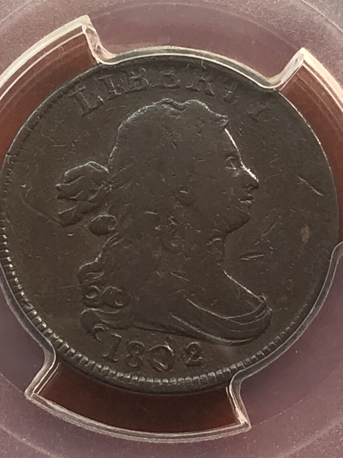 1802/0 HALF CENT PCGS F15 C-2 REVERSE OF 1802 EXTREMELY RARE IN A STRAIGHT GRADE - Fresh Stock Dated February 2026