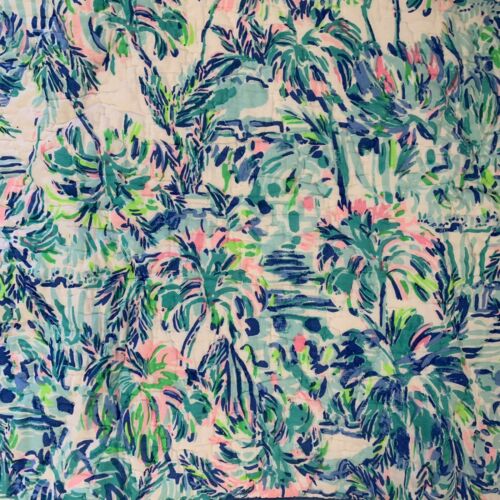 Pottery Barn Lilly Pulitzer Cabana Cocktail Reversible King Sham NWOT Teal Blue - Fresh Stock Dated December 2025