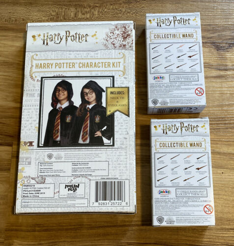 Harry Potter Character Costume Kit / Two Collectible Wands-C2 - Fresh Stock Dated February 2026