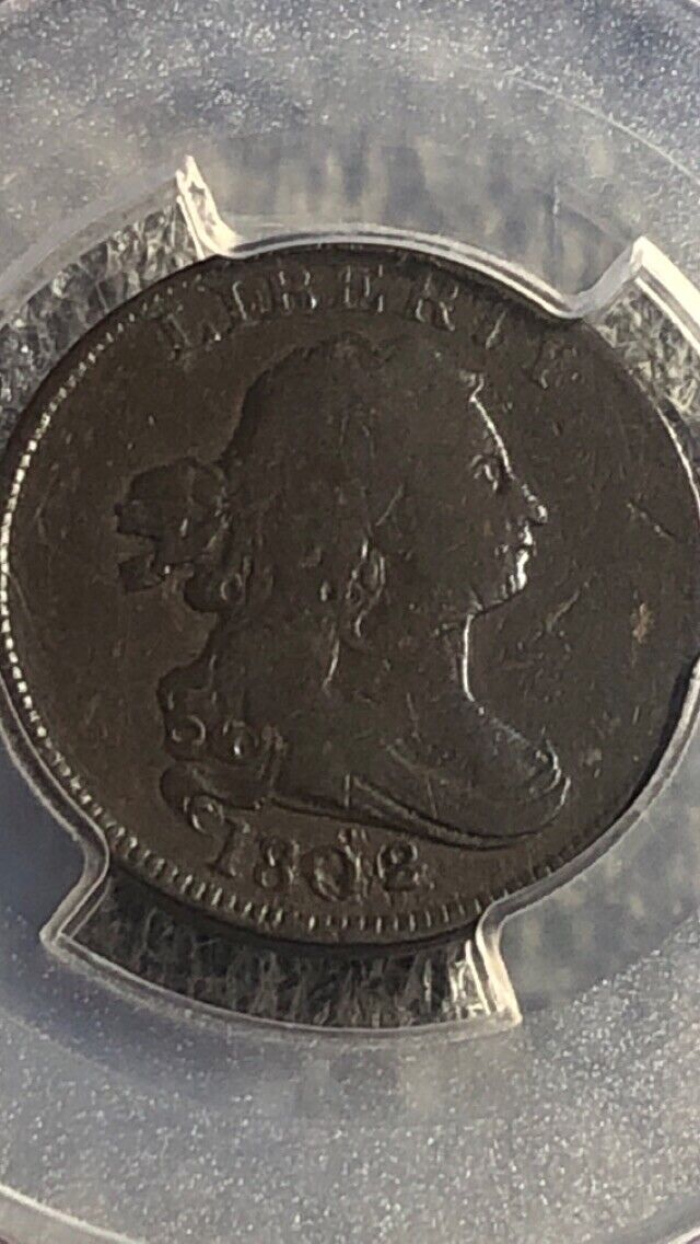 1802/0 HALF CENT PCGS F15 C-2 REVERSE OF 1802 EXTREMELY RARE IN A STRAIGHT GRADE - Fresh Stock Dated February 2026