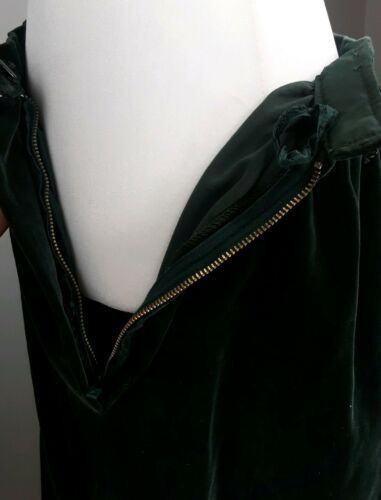 Vintage Yves Saint Laurent Rive Gauche Long Dark Green Velvet Skirt US SIZE 6 - Fresh Stock Dated February 2026