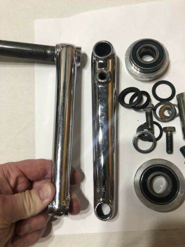 EARLY 90’s PROFILE 180mm CHROME CRANK SET OLD SCHOOL BMX CRANKS - Fresh Stock Dated December 2025
