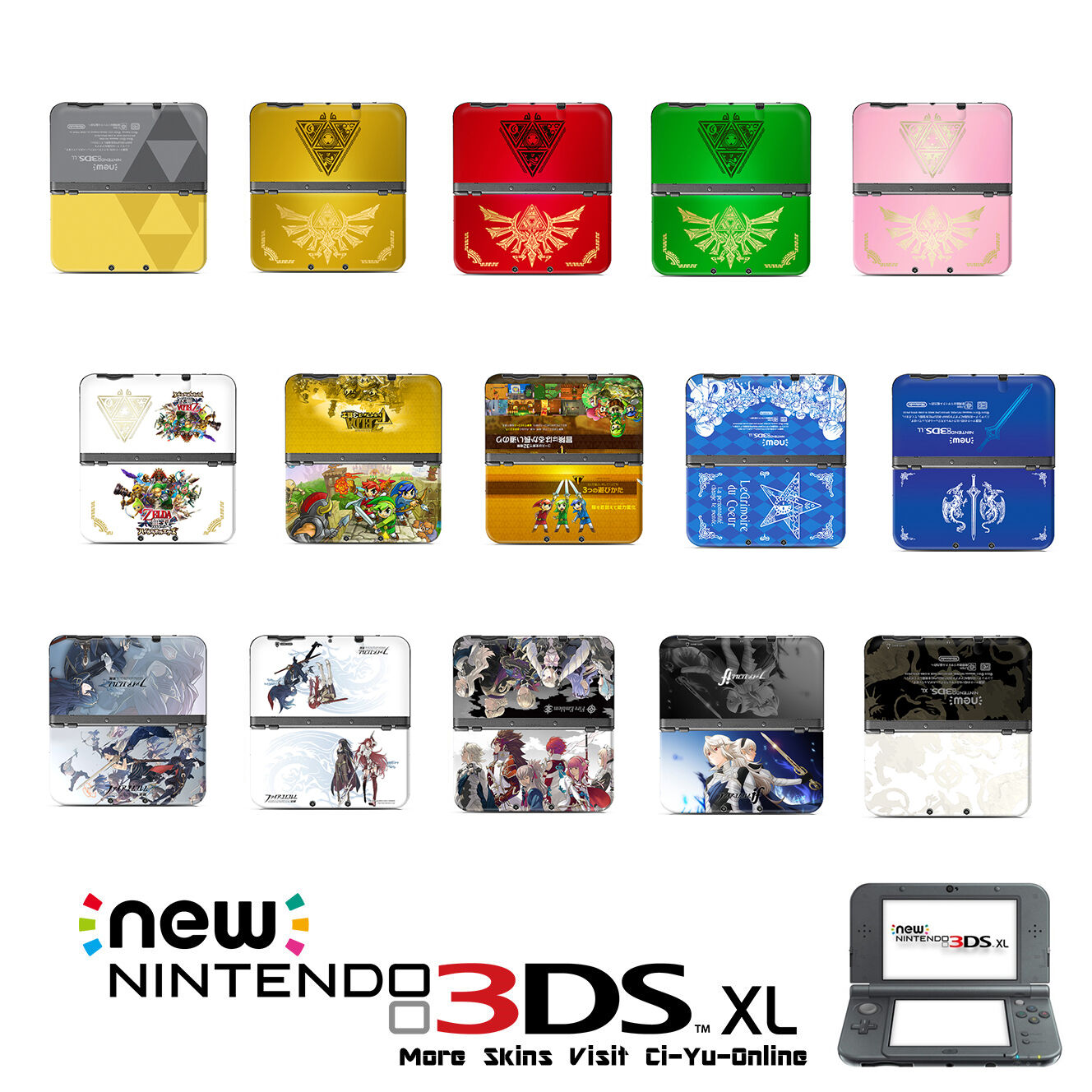 [new 3DS XL] The Legend of Zelda  #2 Red VINYL SKIN STICKER DECAL COVER - Fresh Stock Dated December 2025