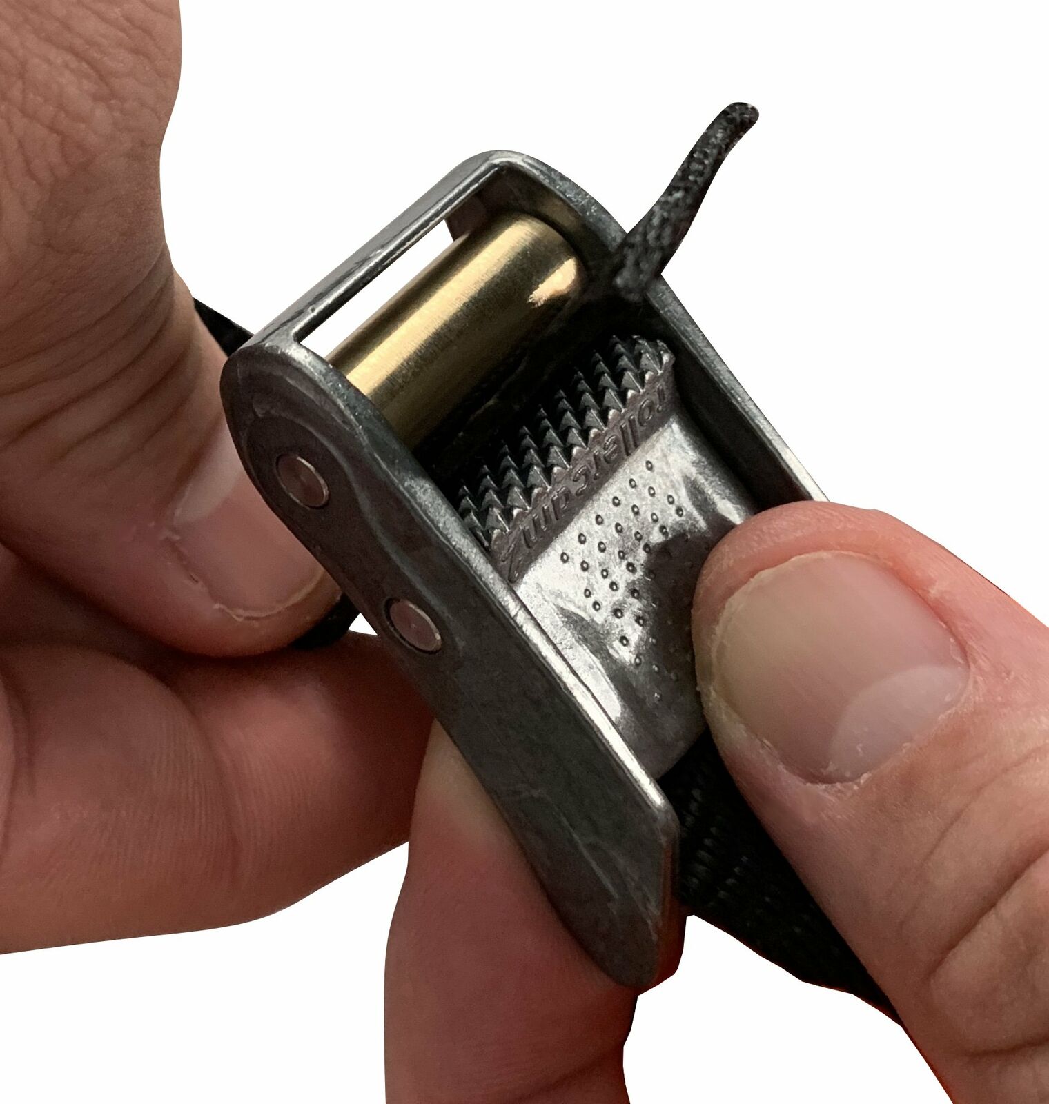 Roller Cam Buckle with 1 Foot Loop Polyester Black Strap - Fresh Stock Dated December 2025