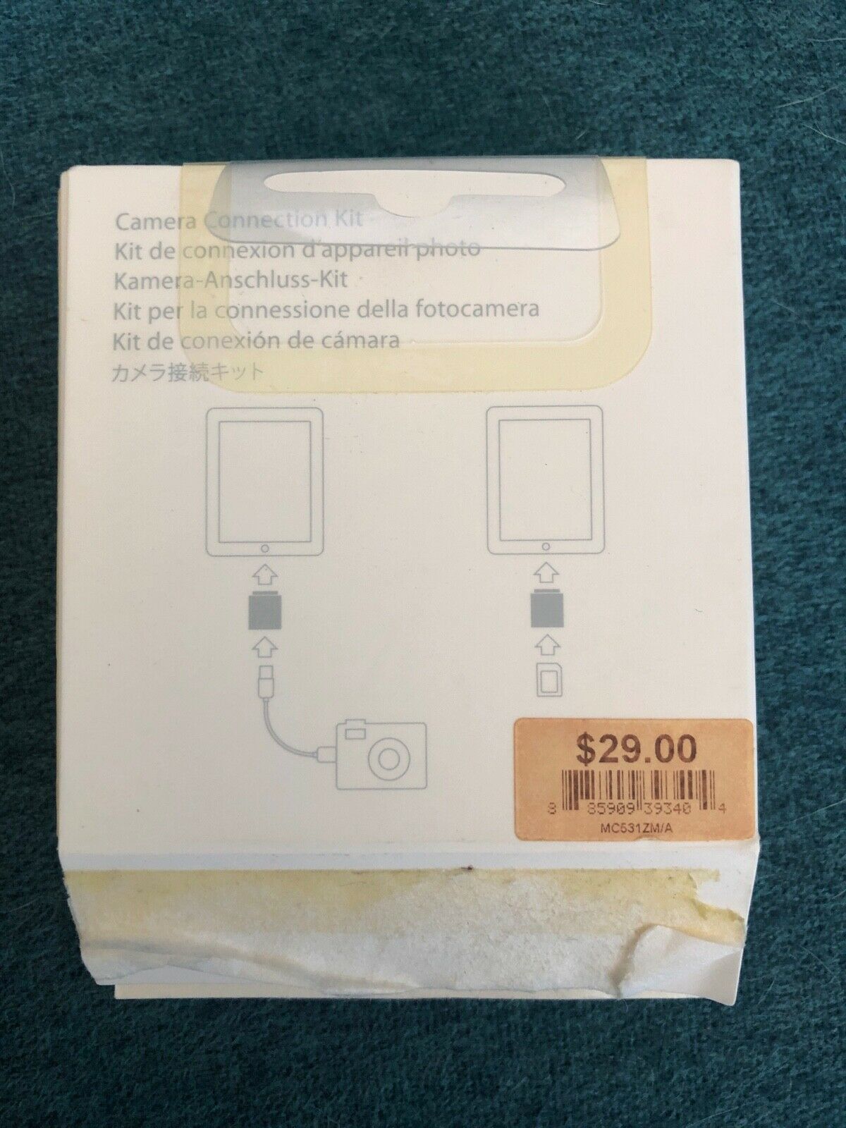 Genuine Apple iPad Camera Connection Kit MC531ZM/A Model A-1362 A-1358 - Fresh Stock Dated February 2026