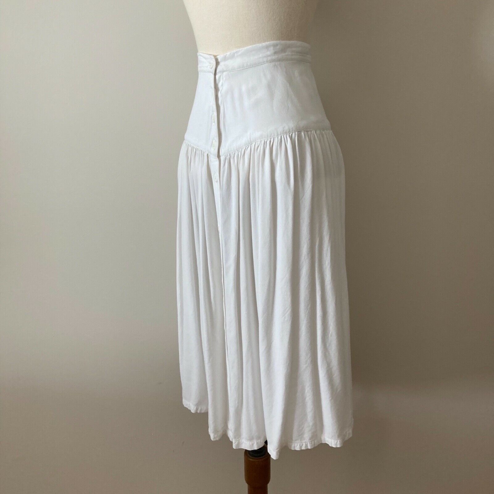 vtg Vintage French Connection white button up skirt high waisted vintage 80s 90s - Fresh Stock Dated March 2026
