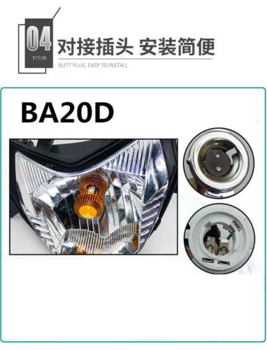 12V 80W Motorcycle Scooter LED Headlight Bulb BA20D Type Lamp Bulb High/Low Beam - Fresh Stock Dated February 2026