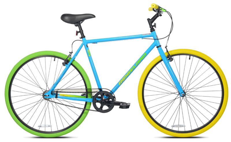 Men's Ridgeland Hybrid Bike Kent 700C Blue Green Single Speed Steel Frame Fork - Fresh Stock Dated February 2026