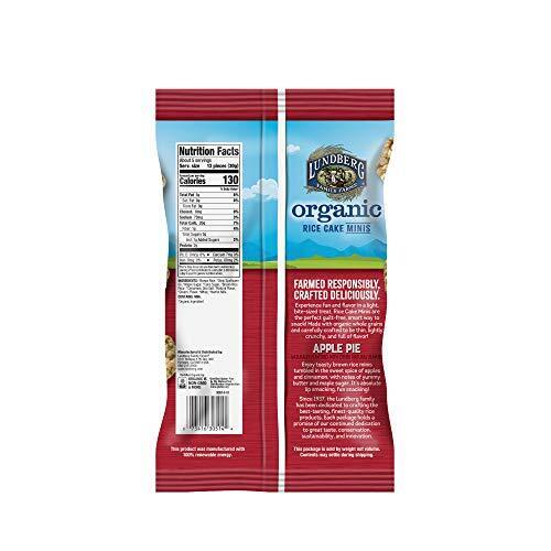 Lundberg Organic Rice Cake Minis Apple Pie 5 oz Pack of 6 Gluten-Free Healthy... - Fresh Stock Dated February 2026