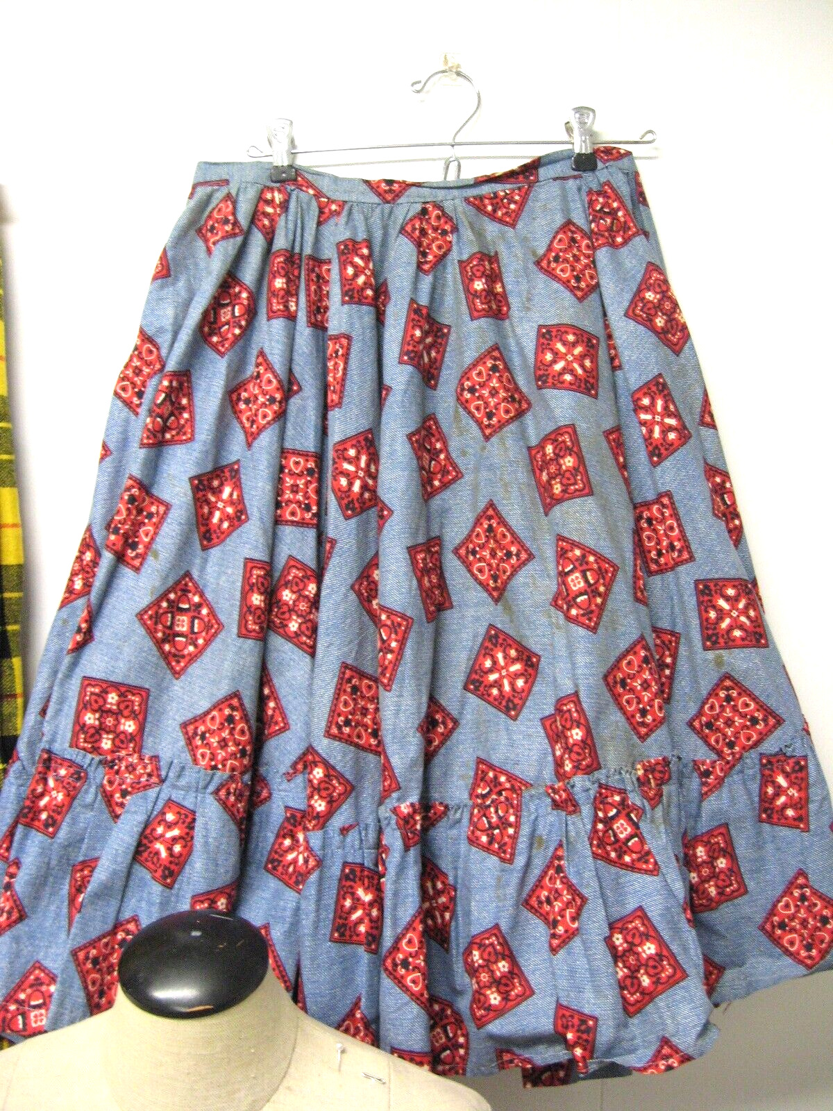 Vintage Women's clothing lot 50s 60S Skirt lot printed ruffle full circle skirts - Fresh Stock Dated March 2026