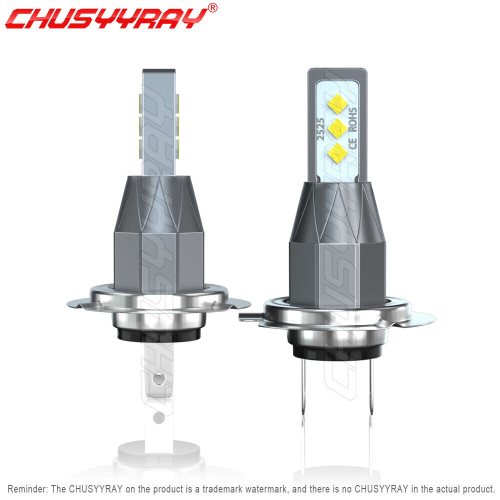 H7 6000K White LED Headlight Bulbs w/Fan For Suzuki GSXR 1000 750 600 Hayabusa - Fresh Stock Dated February 2026