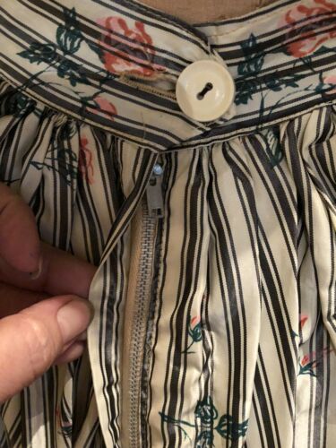 1950s vintage taffeta circle skirt w cummerbund Roses & Stripe  Rockabilly - Fresh Stock Dated February 2026