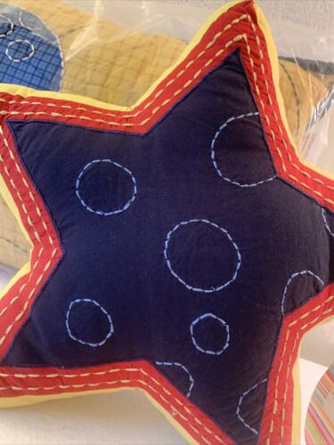 Freckles Brand KIDS Outer Space Toss Pillows Embroidered Star Earth  New  2 - Fresh Stock Dated December 2025