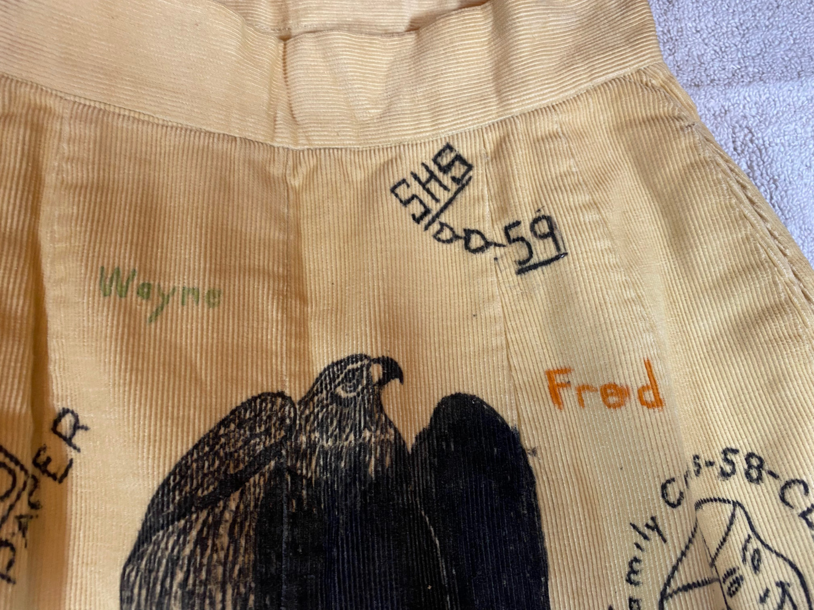 1959 SENIOR CORDS VINTAGE CORDUROY SKIRT SHERIDAN HIGH SCHOOL BLACKHAWK INDIANA - Fresh Stock Dated February 2026