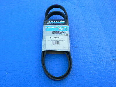 MERCURY  BELT QUICK SILVER 57 - 842647 Q 1075 MOTORS BIG BLOCK CHEVY RACING - Fresh Stock Dated February 2026