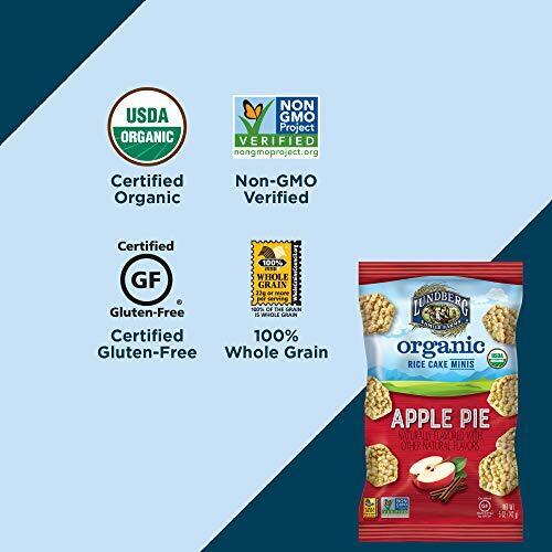 Lundberg Organic Rice Cake Minis Apple Pie 5 oz Pack of 6 Gluten-Free Healthy... - Fresh Stock Dated February 2026