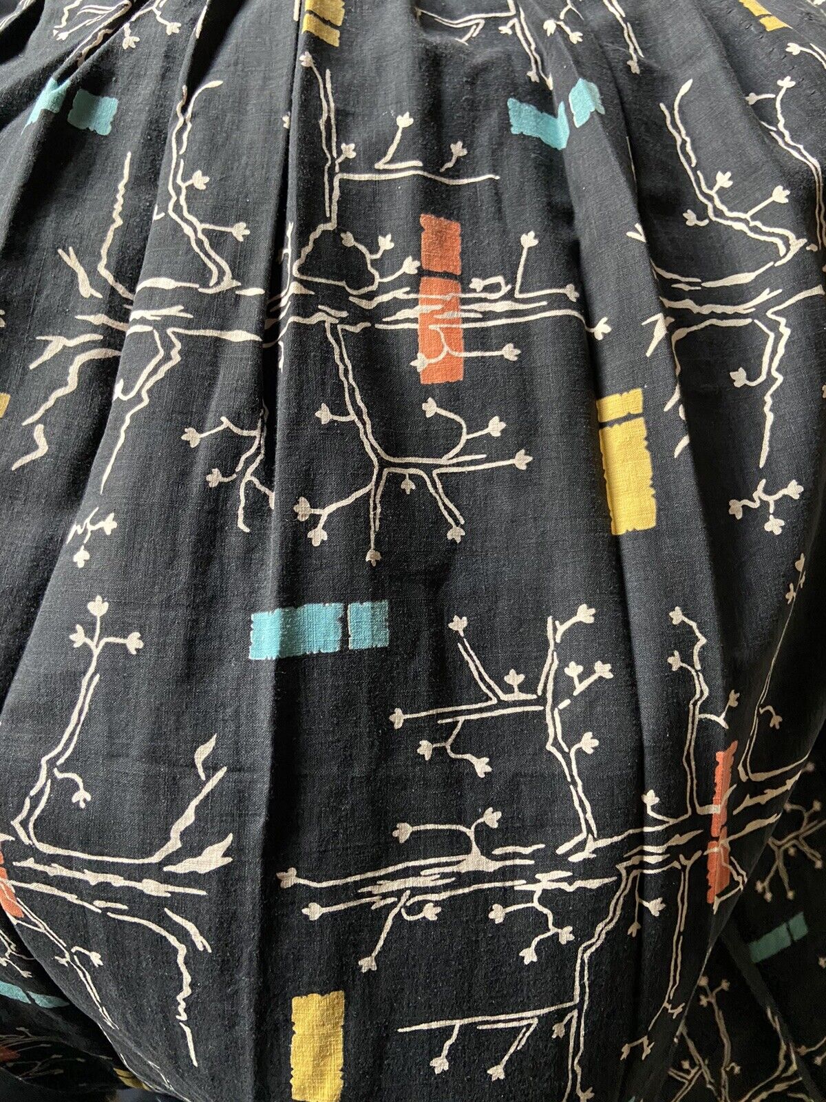 Vintage 1950s Atomic Circle Skirt Rare Print  Mid Century Cotton 32” Waist - Fresh Stock Dated March 2026