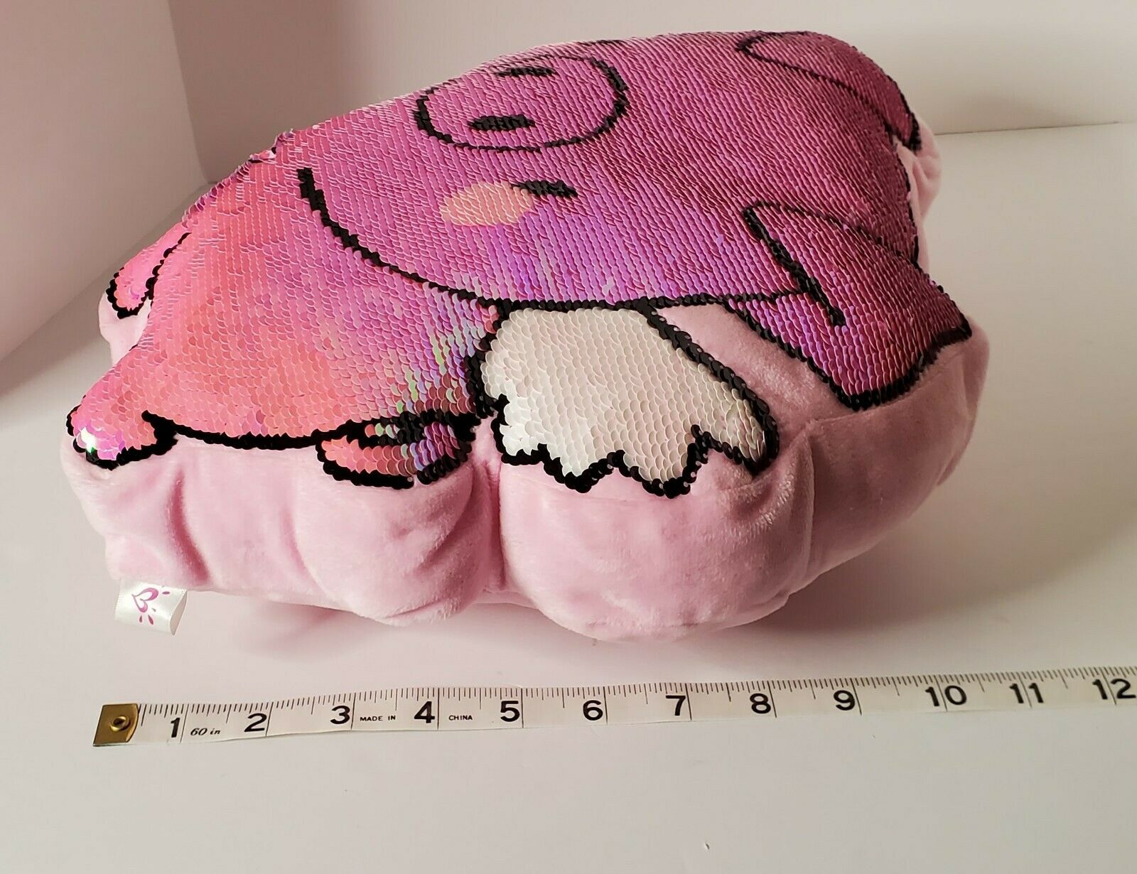 Justice Girls When Pigs Fly Flip Sequin Pillow Girls Bedroom Pink Soft Sparkly - Fresh Stock Dated December 2025