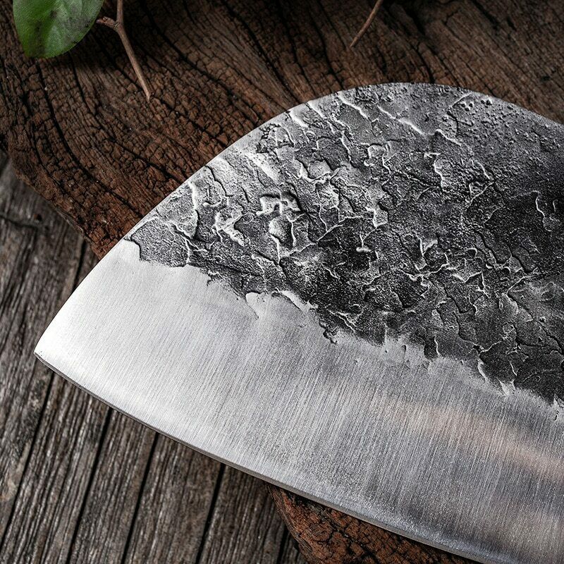 Butcher Cleaver Forged Steel Knife Serbian Chef Knife Kitchen Chopping Knife - Fresh Stock Dated December 2025