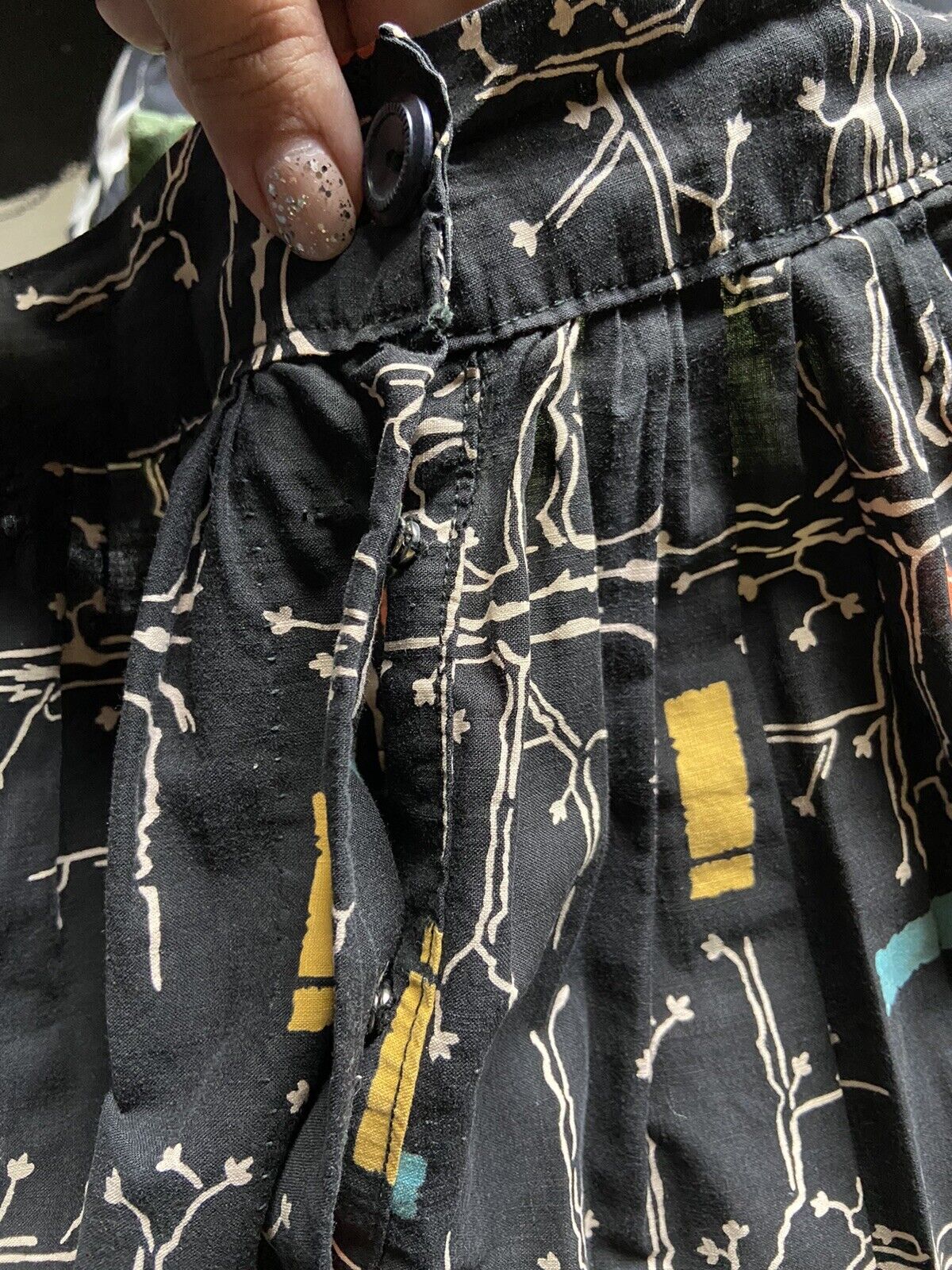 Vintage 1950s Atomic Circle Skirt Rare Print  Mid Century Cotton 32” Waist - Fresh Stock Dated March 2026