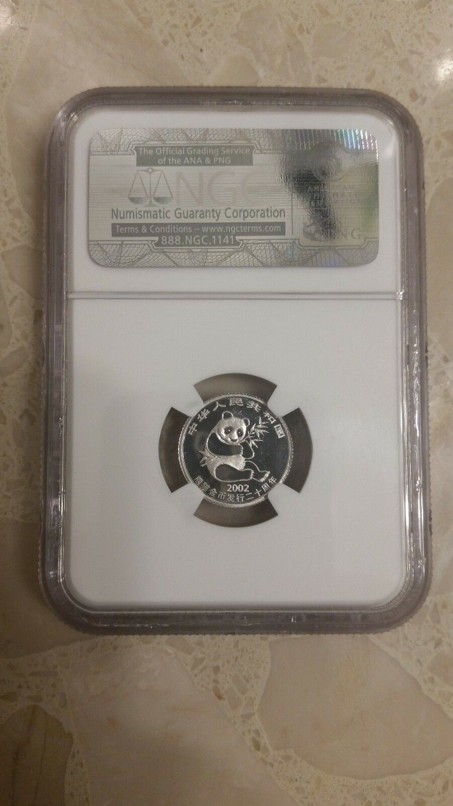 2002 China 1/10oz platinum panda coin PT100Y NGC PF69 - Fresh Stock Dated February 2026