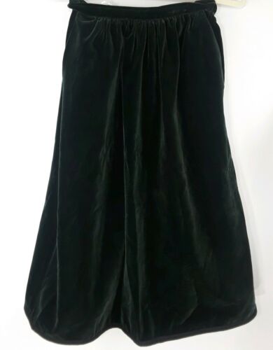 Vintage Yves Saint Laurent Rive Gauche Long Dark Green Velvet Skirt US SIZE 6 - Fresh Stock Dated February 2026