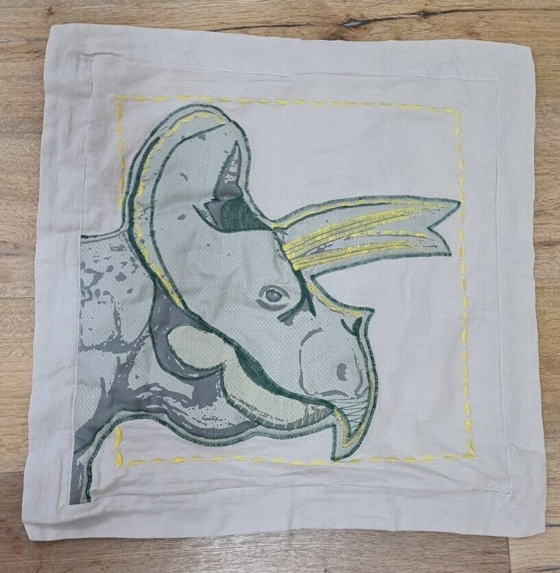 Pottery Barn Kids Lot Of 2 Oliver Pillow Sham Covers Rhinoceros 20 X 20 NEW NWT - Fresh Stock Dated February 2026