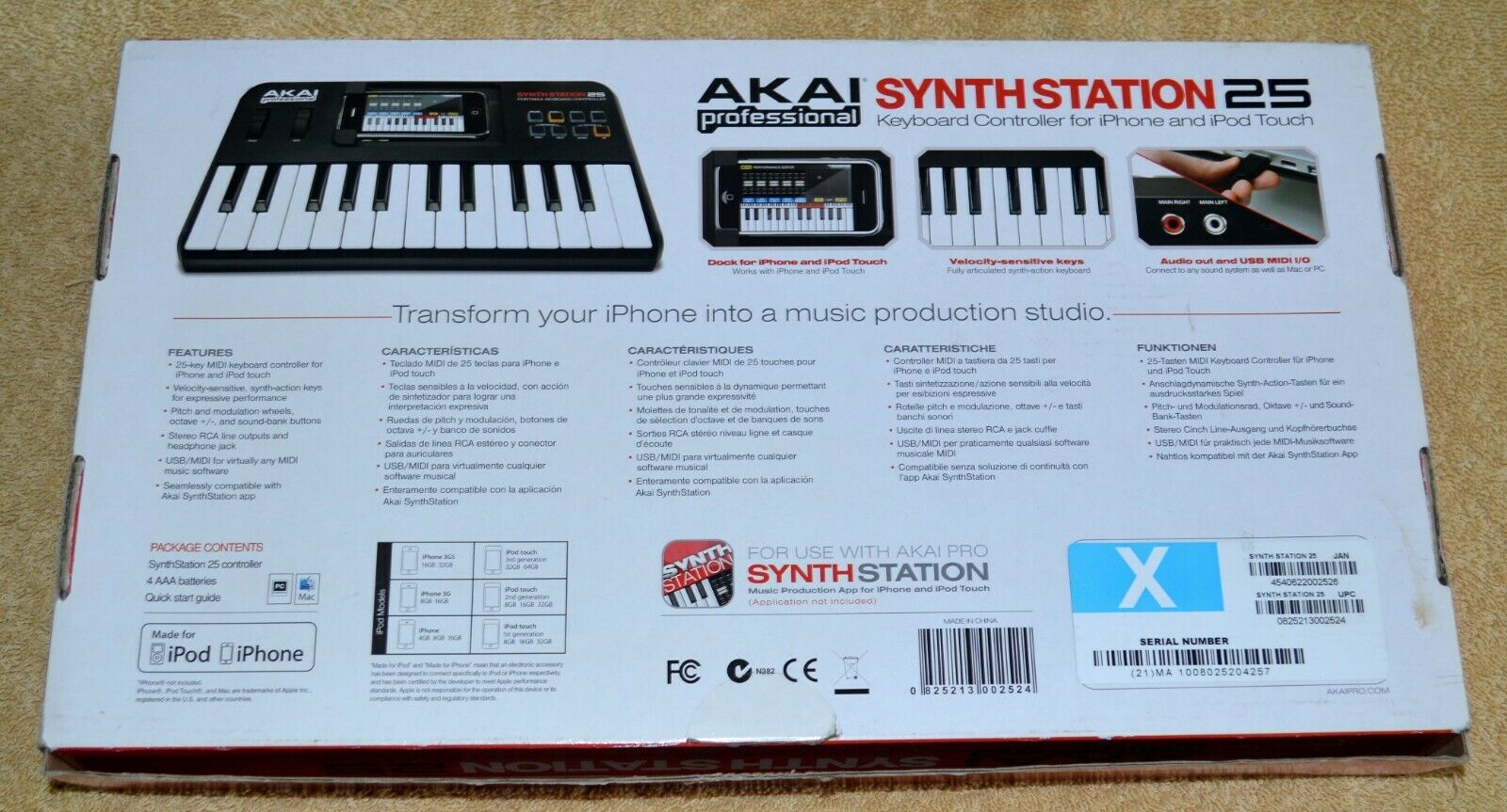 NEW AKAI PROFESSIONAL SYNTH STATION 25 KEYBOARD CONTROLLER PORTABLE NEW IN BOX - Fresh Stock Dated February 2026