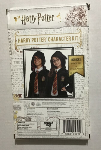Harry Potter Character Costume Gryffindor Accessories Kit w/ Necktie Eyeglasses - Fresh Stock Dated December 2025