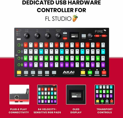 AKAI Professional Fire (Controller Only) – USB MIDI Controller for FL Studio - Fresh Stock Dated February 2026