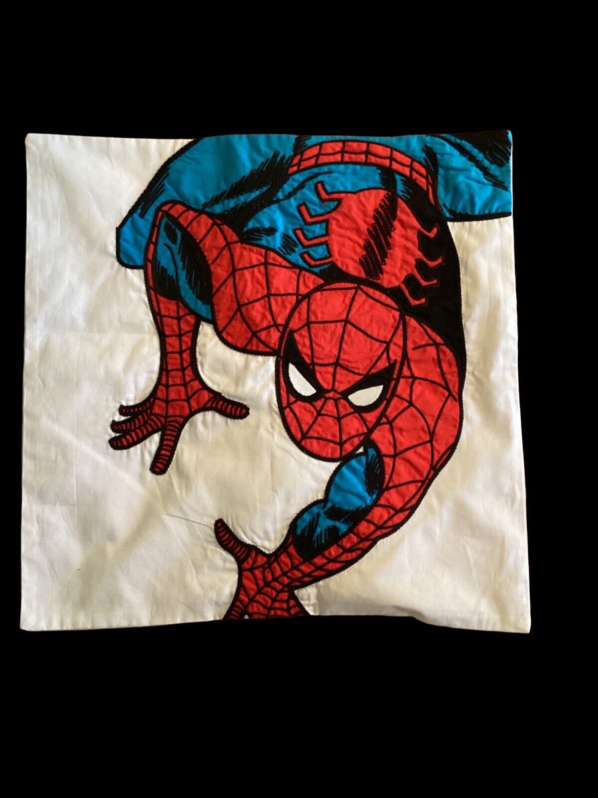 Pottery Barn Kids Marvel Comics Pillow Sham cover Spider Man 20x20 Embroidered - Fresh Stock Dated February 2026