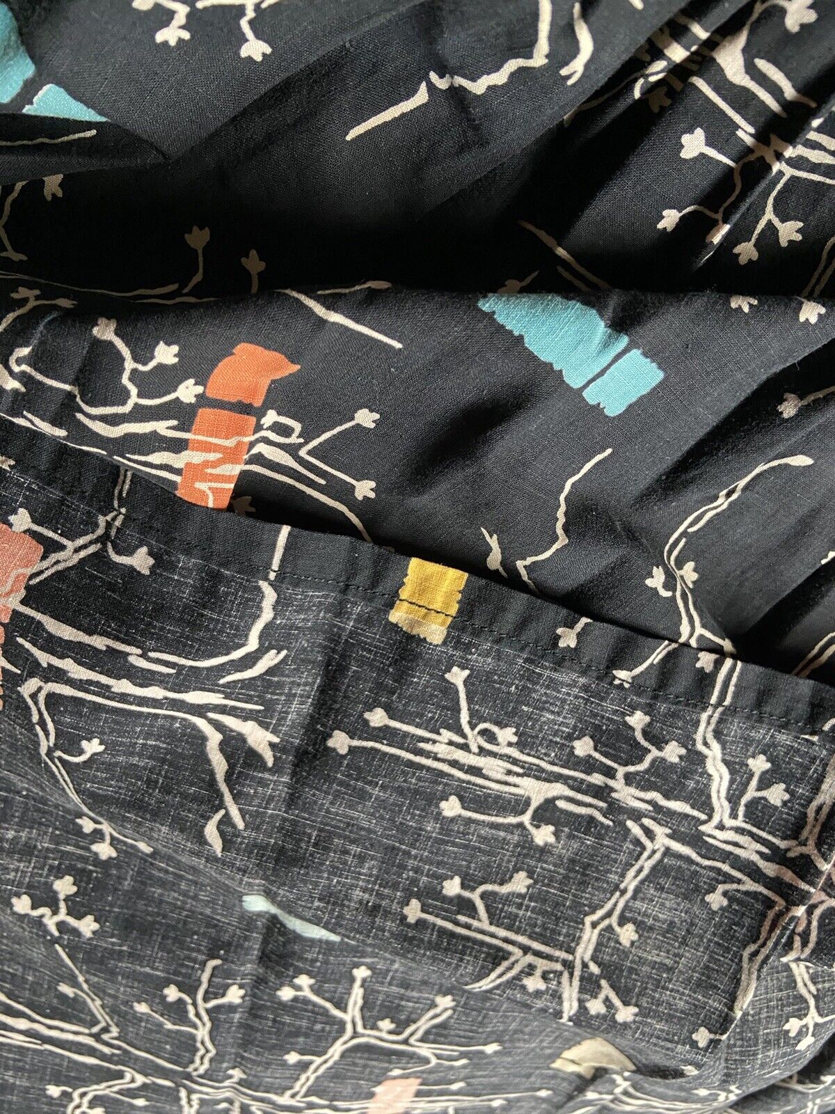 Vintage 1950s Atomic Circle Skirt Rare Print  Mid Century Cotton 32” Waist - Fresh Stock Dated March 2026