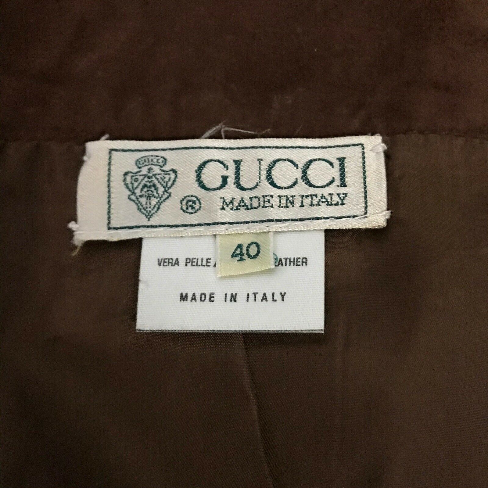 1980s Gucci Pencil Skirt / Brown Suede Leather Belted Skirt Italy AS IS / XS - Fresh Stock Dated March 2026