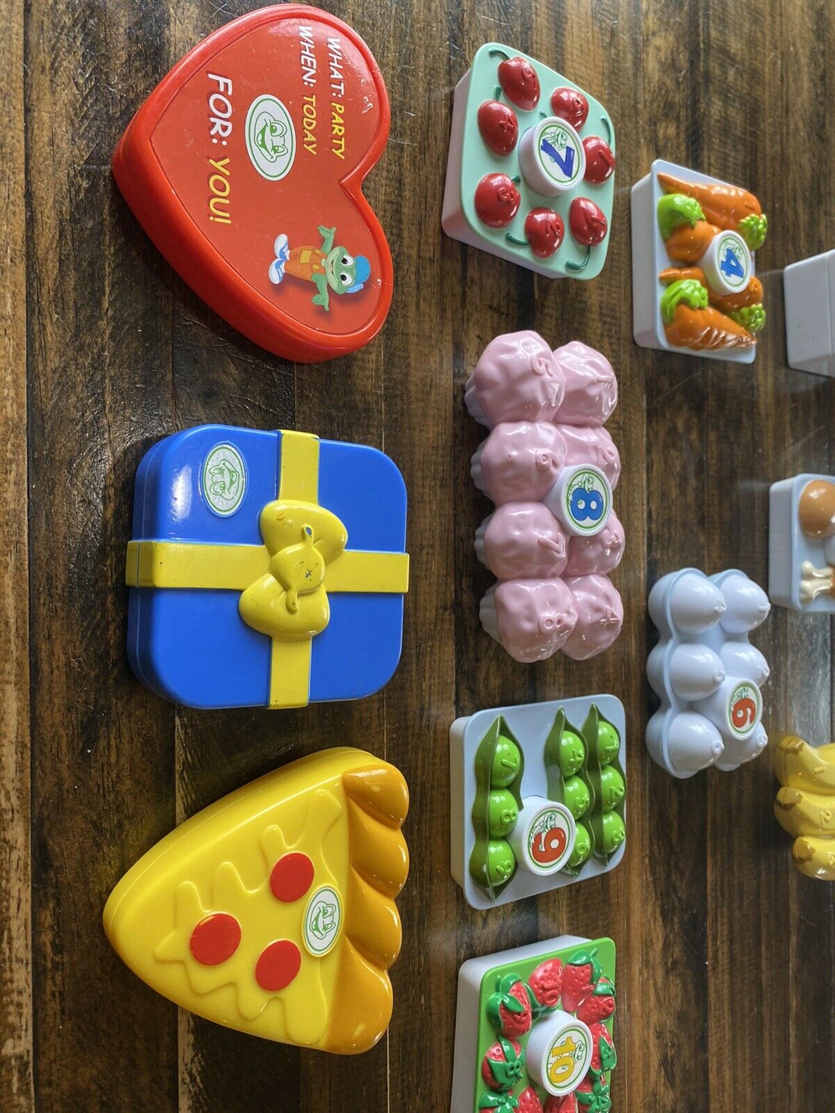 LeapFrog Grocery Cart Replacements Lot Pizza Present Heart 1 2 3 4 6 7 8 9 Lot - Fresh Stock Dated February 2026