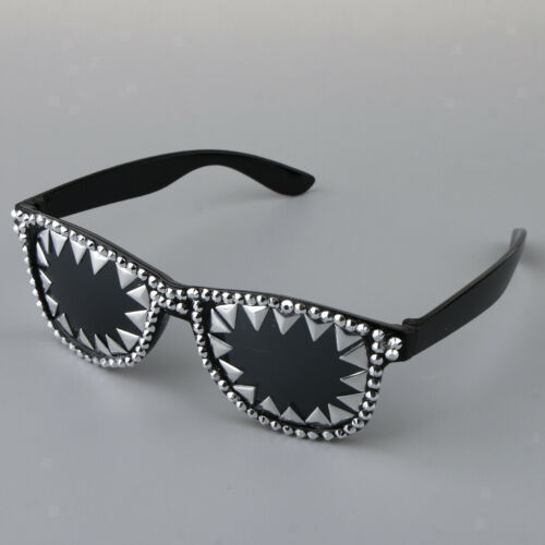 Rock Punk Goth Party Sunglasses Rivet Glasses Hip Hop Dress Up Costume Prop - Fresh Stock Dated February 2026
