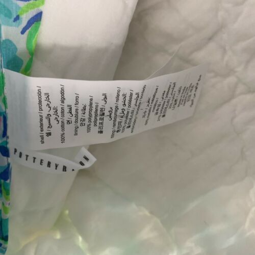 Pottery Barn Lilly Pulitzer Cabana Cocktail Reversible King Sham NWOT Teal Blue - Fresh Stock Dated December 2025