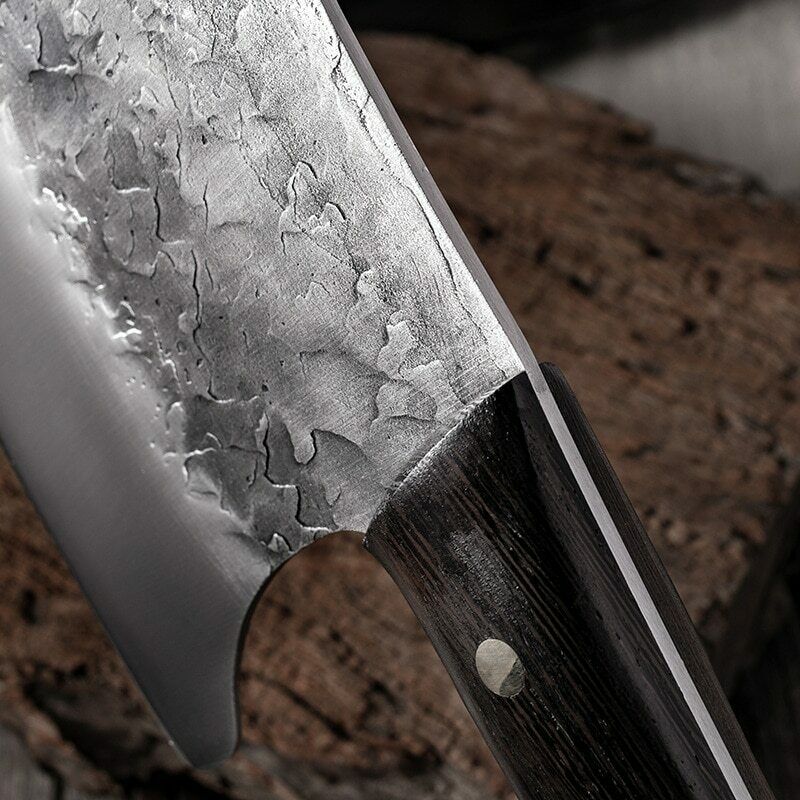 Butcher Cleaver Forged Steel Knife Serbian Chef Knife Kitchen Chopping Knife - Fresh Stock Dated December 2025