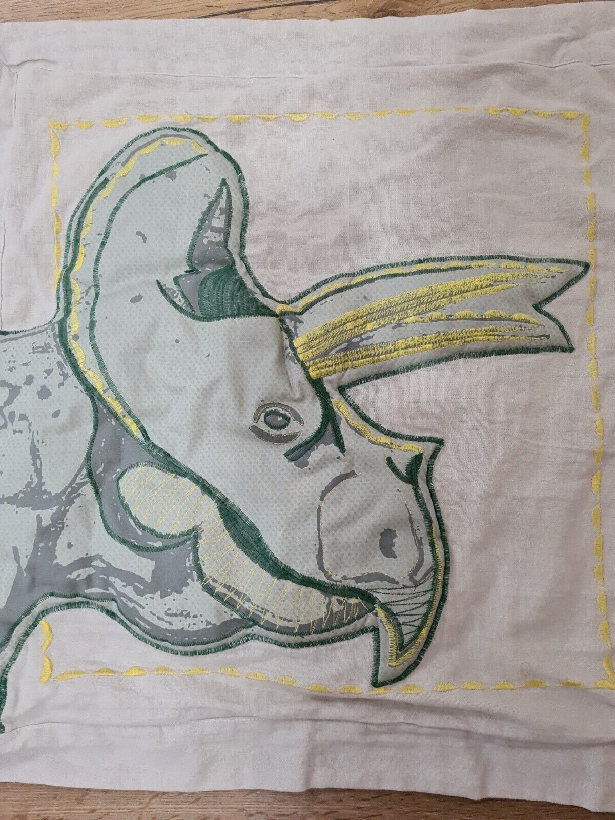 Pottery Barn Kids Lot Of 2 Oliver Pillow Sham Covers Rhinoceros 20 X 20 NEW NWT - Fresh Stock Dated February 2026