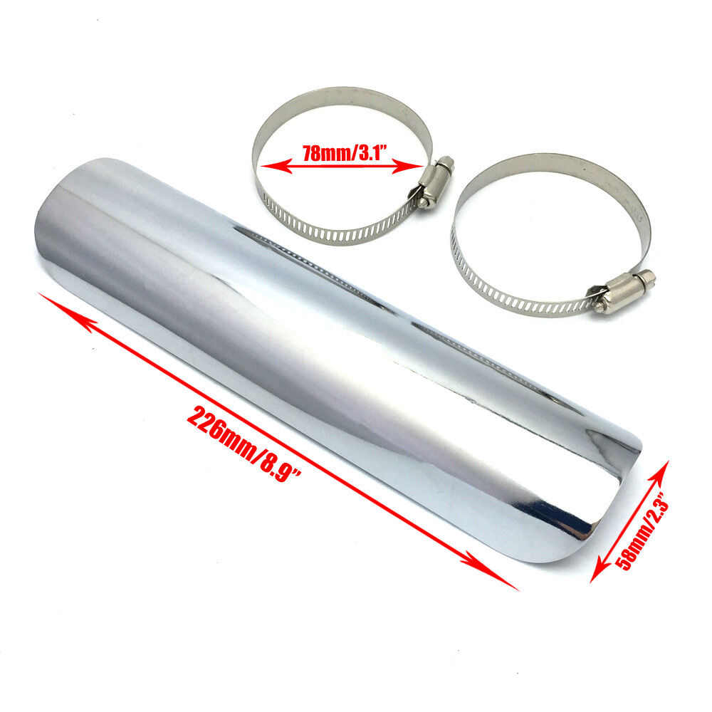 Chrome Pipe Cover Guard Heat Shield Exhaust For Harley for Touring Chopper - Fresh Stock Dated February 2026