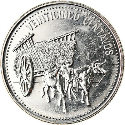 [#893757] Coin, Dominican Republic, 25 Centavos, 1990, MS, Nickel Clad Steel - Fresh Stock Dated February 2026