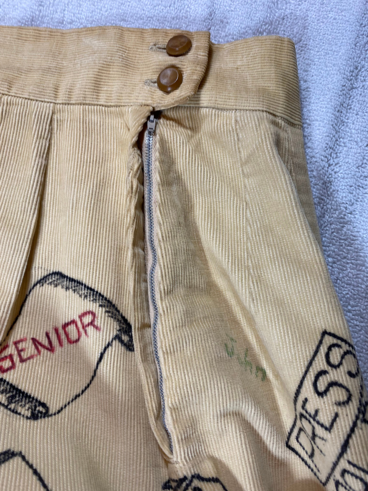 1959 SENIOR CORDS VINTAGE CORDUROY SKIRT SHERIDAN HIGH SCHOOL BLACKHAWK INDIANA - Fresh Stock Dated February 2026