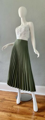 Vintage 70s Disco High Waist MCM Retro Accordion Pleat Maxi Skirt S/M - Fresh Stock Dated February 2026