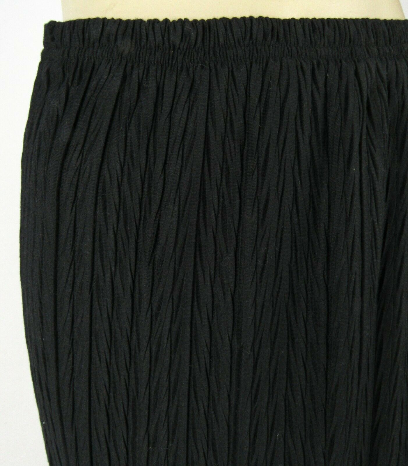 Vintage 90s Y2K The Limited Black Crinkle Pencil Skirt S Italy Long Pleated - Fresh Stock Dated February 2026